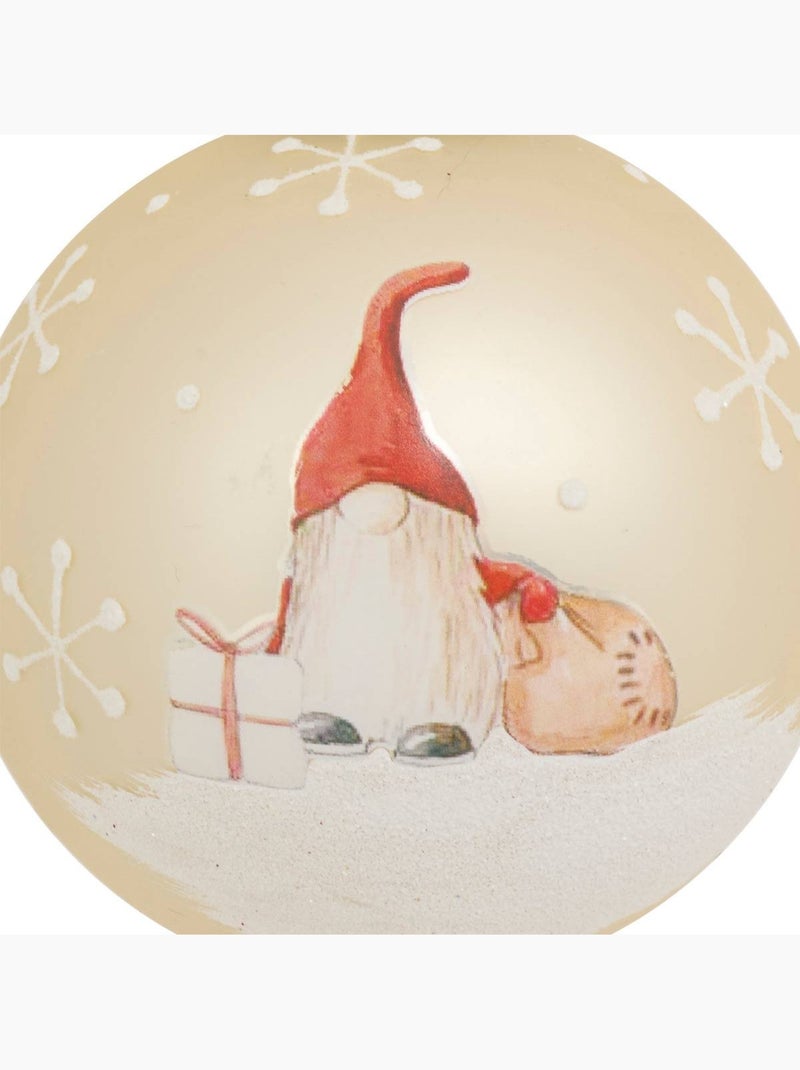 Boule verre gnome d.8 cm Doré - Kiabi