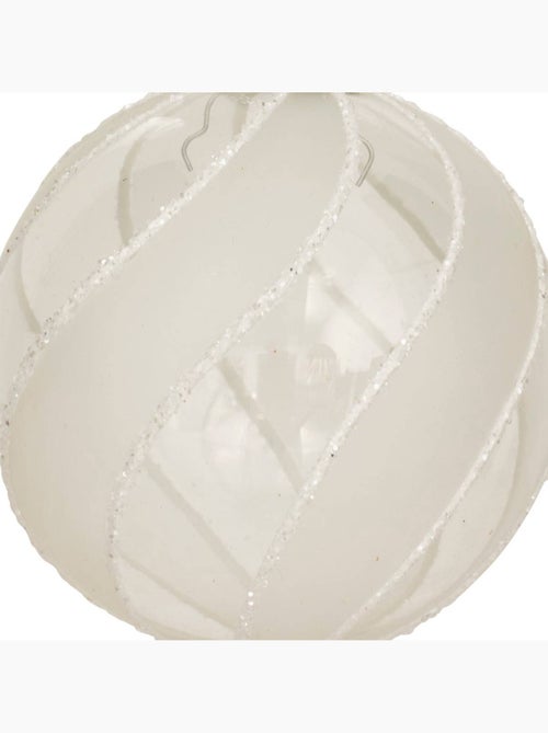 Boule verre torsade d.8 cm - Kiabi