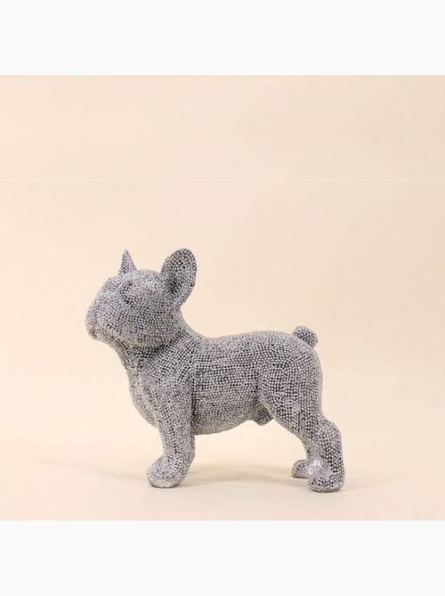Bouledogue en résine argentée 20cm - Kiabi Bouledogue en résine argentée 20cm - Kiabi