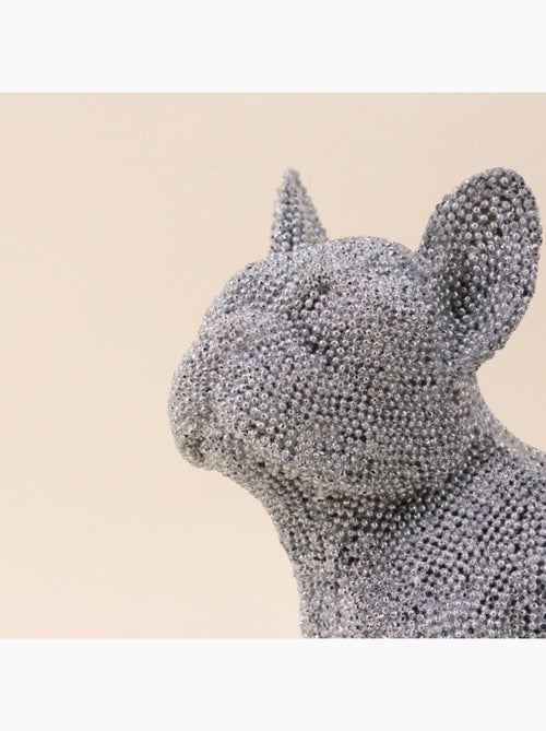 Bouledogue en résine argentée 20cm - Kiabi Bouledogue en résine argentée 20cm - Kiabi