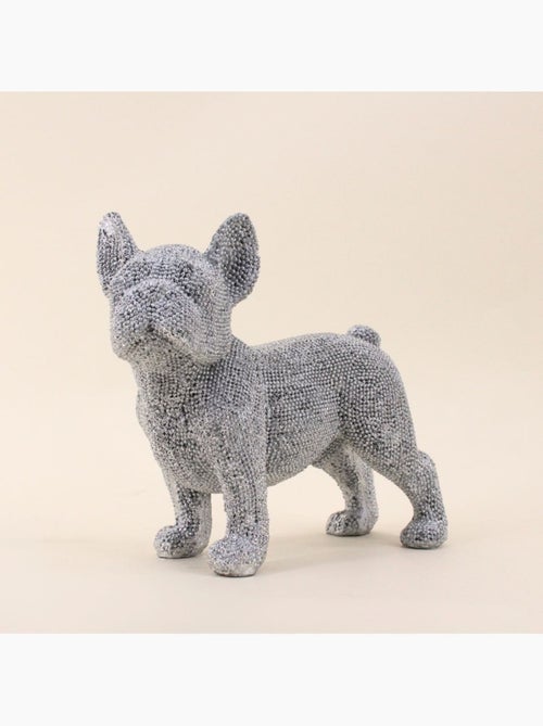 Bouledogue en résine argentée 20cm - Kiabi Bouledogue en résine argentée 20cm - Kiabi