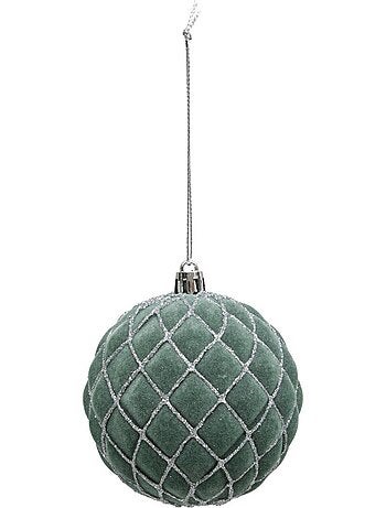 Boule de noël pailletté rouge x9 80mm