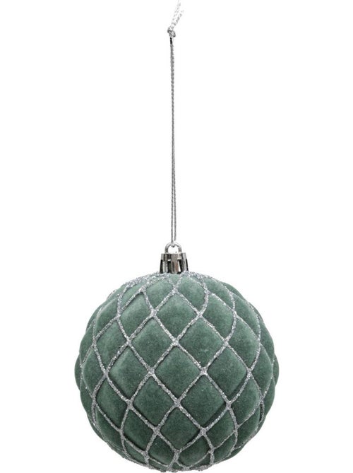 Boules de noël pailletées en verre - Kiabi