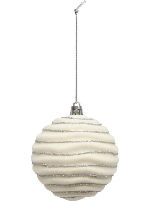 Boules de noël pailletées en verre - Kiabi