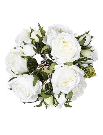 Bouquet artificiel de 14 Roses - H. 40 cm