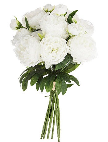 Bouquet de 13 pivoines artificielles
