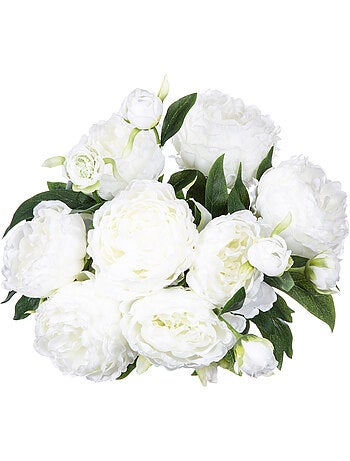 Bouquet de 13 pivoines artificielles