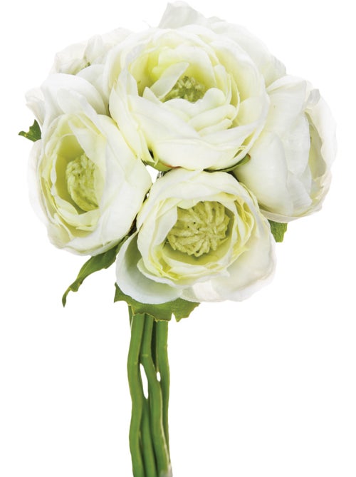 Bouquet de 6 renoncules artificielles - Kiabi Bouquet de 6 renoncules artificielles - Kiabi
