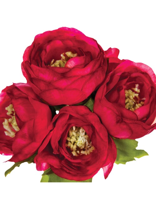 Bouquet de 6 renoncules artificielles - Kiabi Bouquet de 6 renoncules artificielles - Kiabi