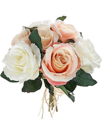 Bouquet de 7 roses vieillies artificielles ROSE