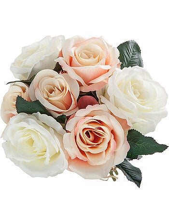Bouquet de 7 roses vieillies artificielles ROSE
