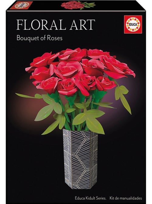 Bouquet de roses art floral - Kiabi