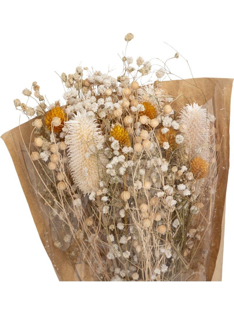 Bouquet fleurs séchées CHARDON Jaune - Kiabi