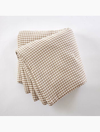 Bout de lit - gaze de coton tissée - carreaux vichy - vickie