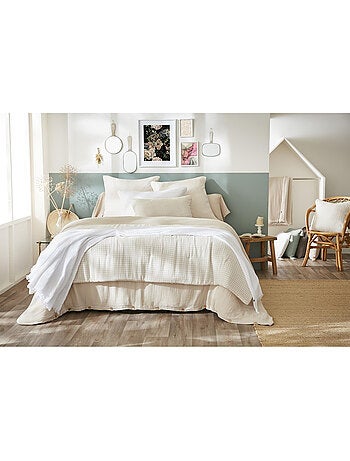 Bout de lit - Gaze de coton tissée - Carreaux Vichy - Vickie