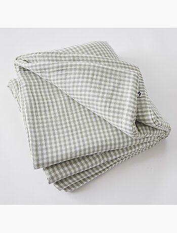 Bout de lit - Gaze de coton tissée - Carreaux Vichy - Vickie