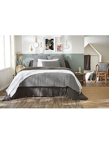 Bout de lit - Gaze de coton tissée - Carreaux Vichy - Vickie