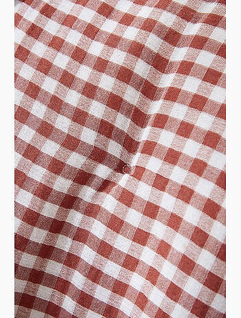 Bout de lit - Gaze de coton tissée - Carreaux Vichy - Vickie