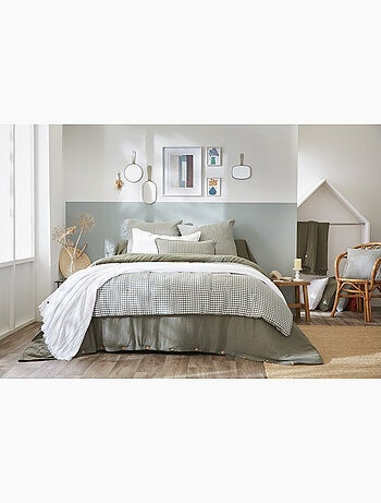 Bout de lit - Gaze de coton tissée - Carreaux Vichy - Vickie