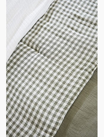 Bout de lit - Gaze de coton tissée - Carreaux Vichy - Vickie