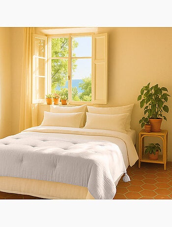 Bout de lit 100% gaze de coton