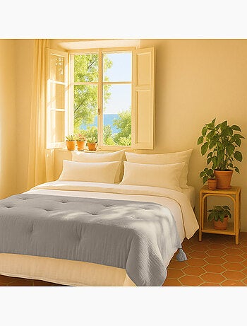 Bout de lit 100% gaze de coton