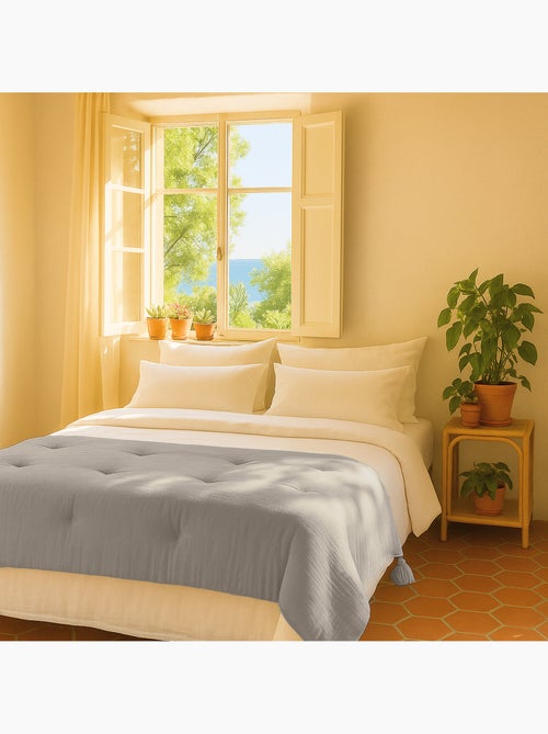 Bout de lit 100% gaze de coton - Kiabi