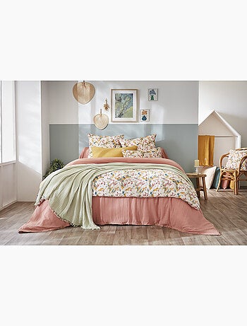 Bout de lit 90 x 200 cm – Double Gaze de Coton Imprimée Clarence