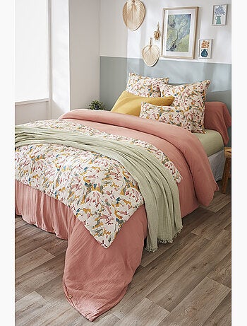 Bout de lit 90 x 200 cm – Double Gaze de Coton Imprimée Clarence