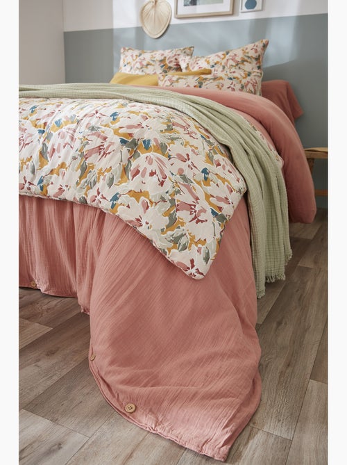 Bout de lit 90 x 200 cm – Double Gaze de Coton Imprimée Clarence - Kiabi