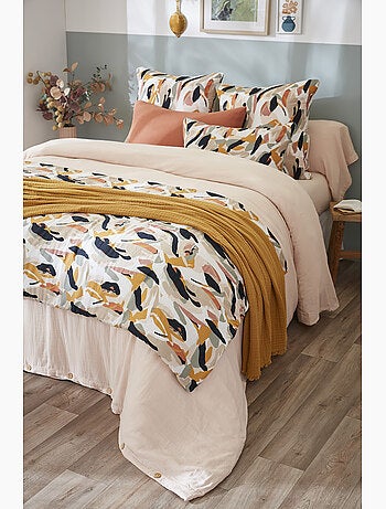 Bout de lit 90 x 200 cm – Double Gaze de coton imprimée – JULIA