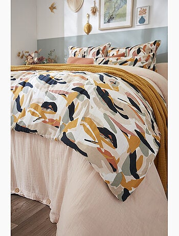 Bout de lit 90 x 200 cm – Double Gaze de coton imprimée – JULIA