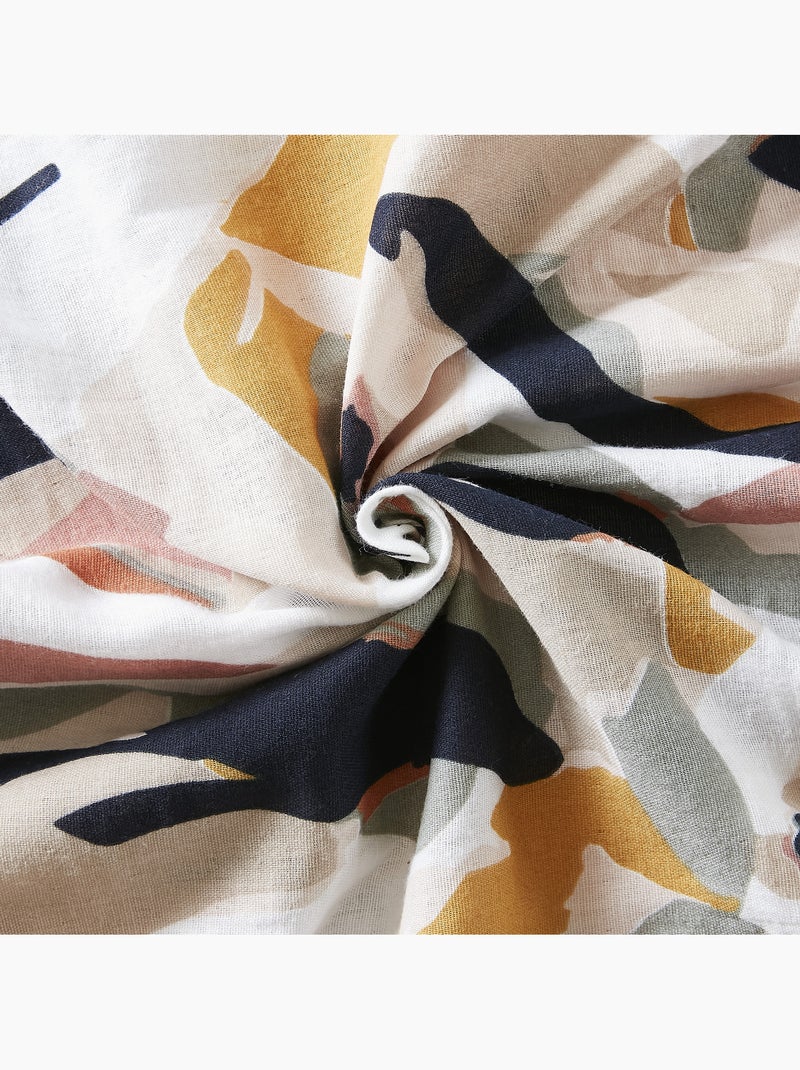 Bout de lit 90 x 200 cm – Double Gaze de coton imprimée – JULIA Jaune - Kiabi