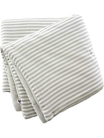 Bout de lit 90 x 200 cm en gaze de coton romie a rayure