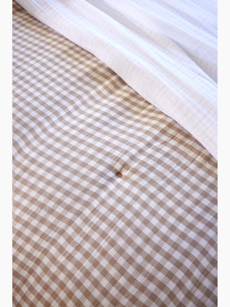 Bout de lit 90 x 200 cm en gaze de coton vicky Gris clair - Kiabi
