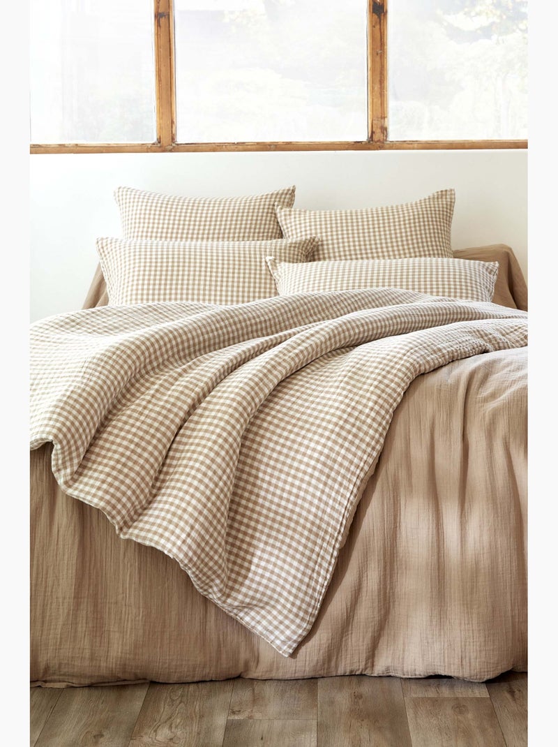 Bout de lit 90 x 200 cm en gaze de coton vicky Gris clair - Kiabi