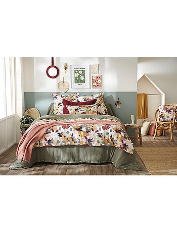 Bout de Lit 90 x 200 cm – Gaze de Coton Imprimée LÉANE