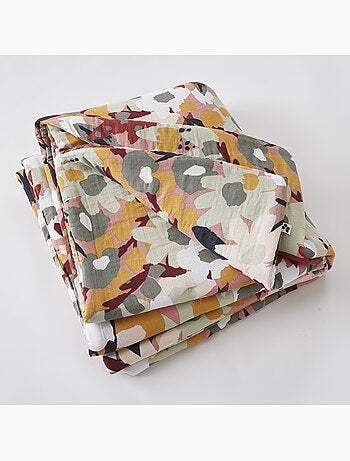 Bout de Lit 90 x 200 cm – Gaze de Coton Imprimée LÉANE