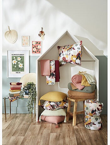 Bout de Lit 90 x 200 cm – Gaze de Coton Imprimée LÉANE