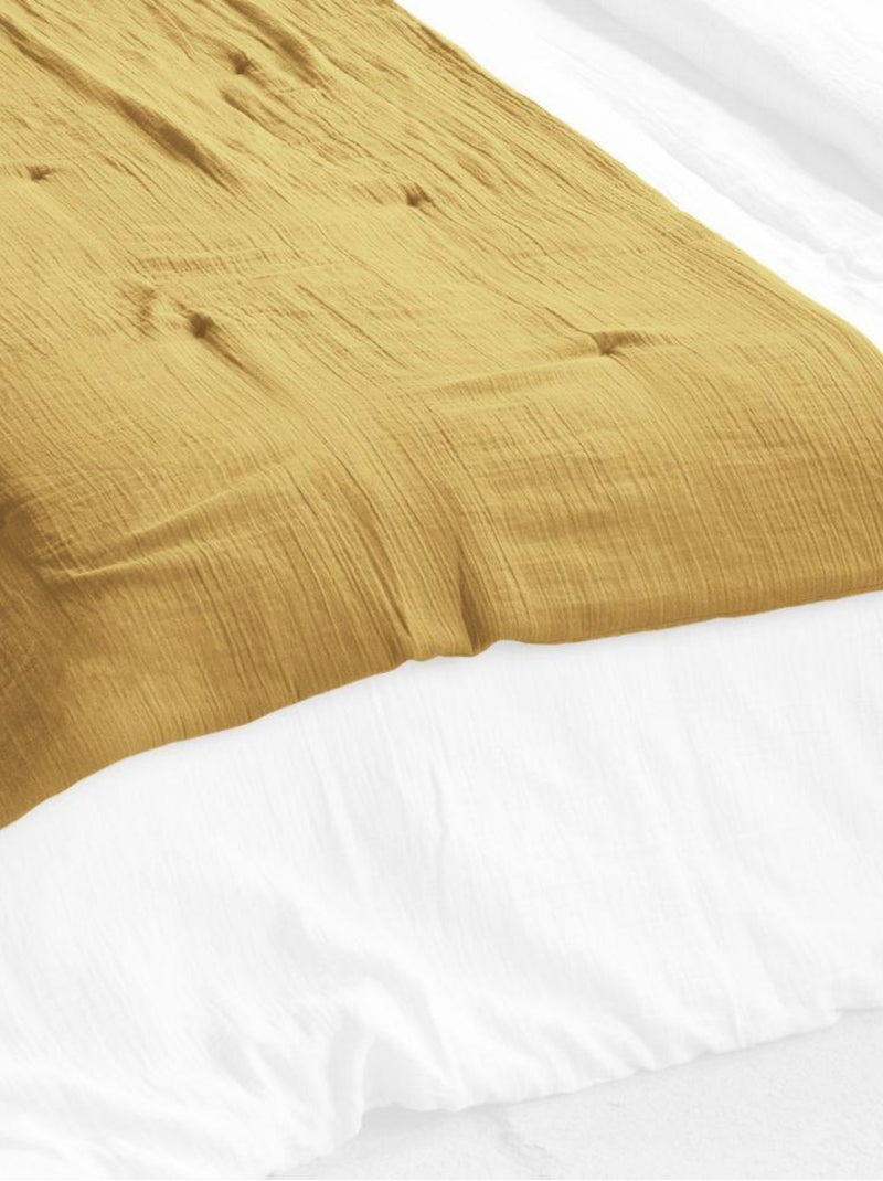 Bout de lit 90x200 en double Gaze de coton Safran - Kiabi