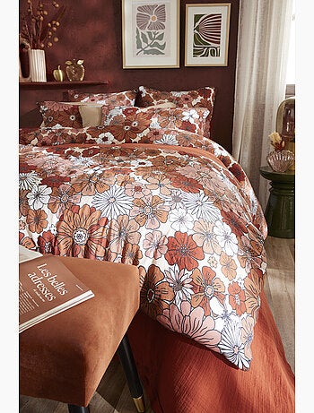 Bout de Lit Double Gaze de Coton 125 g/m² Alba Imprimé Floral