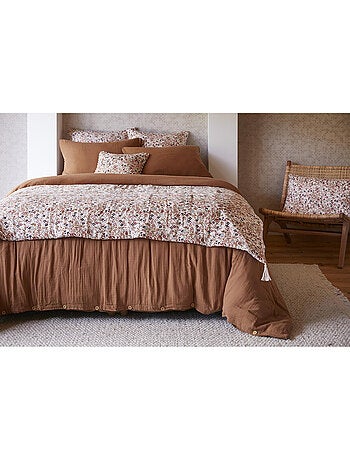 Bout de lit – Double Gaze de Coton Imprimée – Capucine Minuit