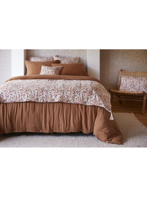 Bout de lit – Double Gaze de Coton Imprimée – Capucine Minuit - Kiabi