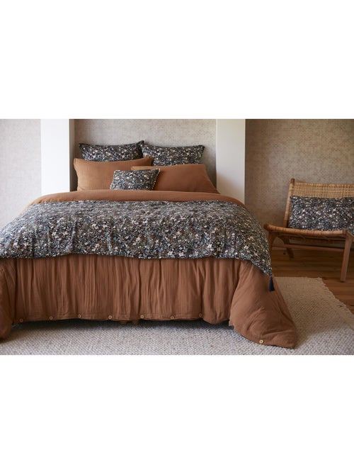 Bout de lit – Double Gaze de Coton Imprimée – Capucine Minuit - Kiabi