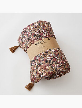 Bout de lit – Double Gaze de Coton Imprimée – Capucine Minuit