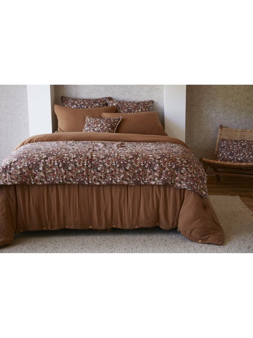 Bout de lit – Double Gaze de Coton Imprimée – Capucine Minuit - Kiabi