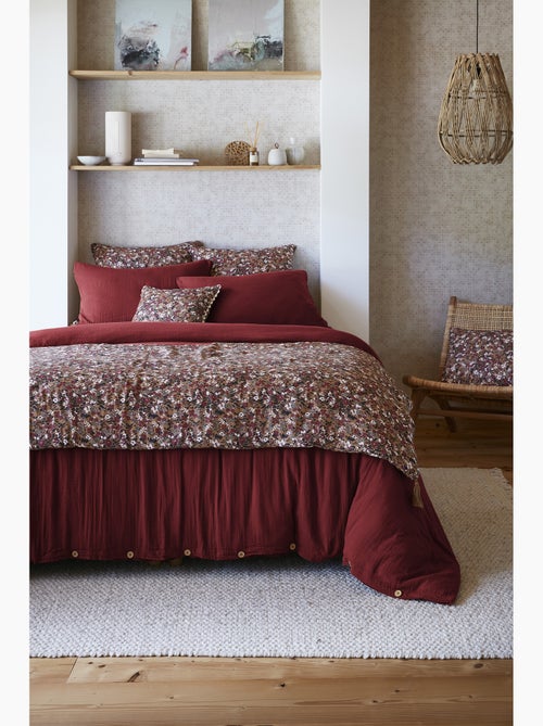 Bout de lit – Double Gaze de Coton Imprimée – Capucine Minuit - Kiabi