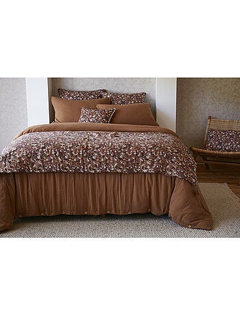 Bout de lit – Double Gaze de Coton Imprimée – Capucine Minuit