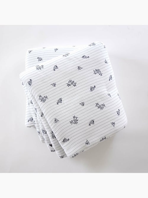 Bout de lit Double Gaze de Coton Matelassé SUZANNE - Kiabi Bout de lit Double Gaze de Coton Matelassé SUZANNE - Kiabi