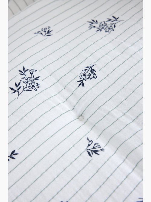 Bout de lit Double Gaze de Coton Matelassé SUZANNE - Kiabi Bout de lit Double Gaze de Coton Matelassé SUZANNE - Kiabi